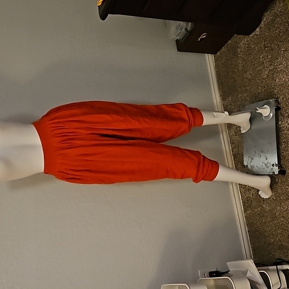 VTG CACHE 1980s Linen Harem Style Cropped High Waist Baddie Pants - Picture 6 of 8